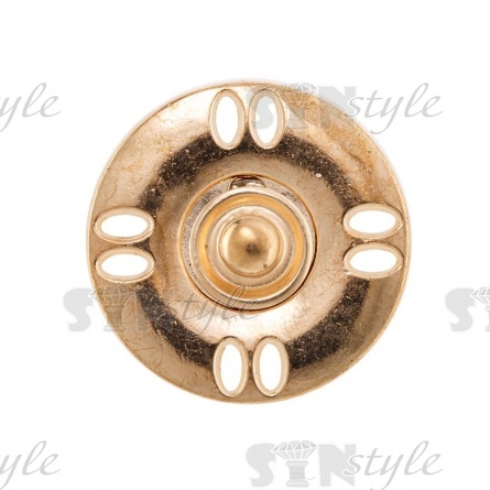 Кнопки пришивные, металлические №8, размер 25 мм, цвет золотой фото 3