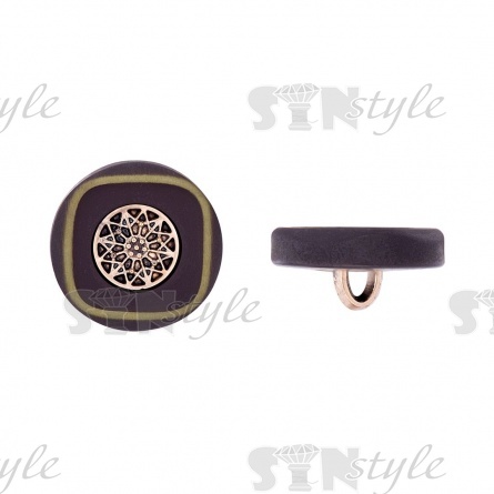 Пуговица пластиковая на ножке, размер 28L, цвет зеленый фото 1