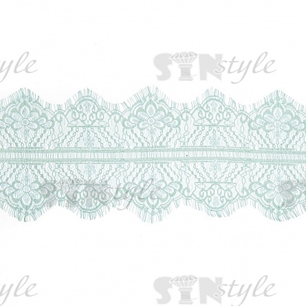 Кружево "Французское", ширина 145 мм, цвет фисташковый, длина 3 метра фото 2