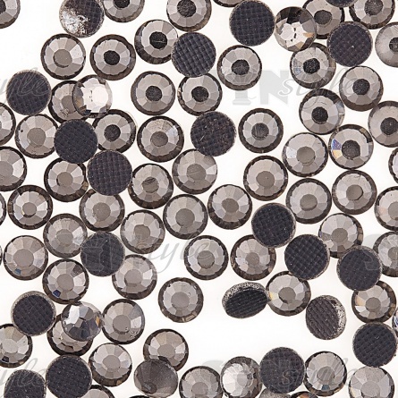 Стразы термоклеевые стеклянные SS16, форма круг, цвет дымчатый (936), 1440 шт/уп фото 2