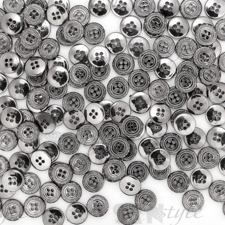 Пуговица пластиковая на четыре прокола, размер 20L, цвет черный фото 4