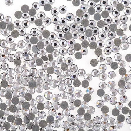 Стразы термоклеевые стеклянные SS12, форма круг, цвет прозрачный кристалл, 1 440 шт/уп фото 1
