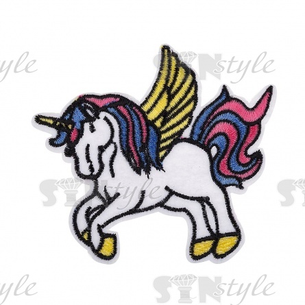 Термоаппликация "Единорог", размер 78х73 мм фото 1