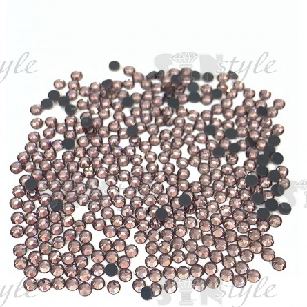 Стразы термоклеевые стеклянные SS16, форма круг, цвет грязно-розовый (933),1440 шт/уп фото 2