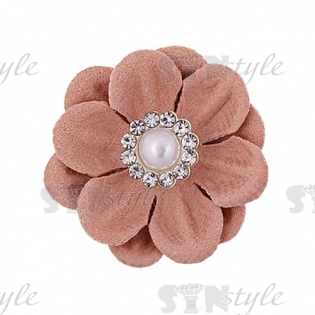 Цветочки декоративные, цвет бежевый, размер 25 мм,  фото 1