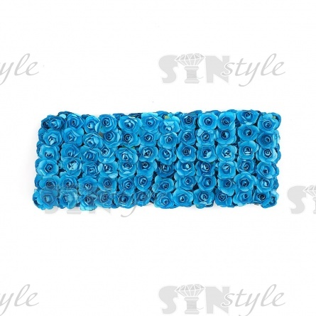 Цветочки декоративные, цвет синий, размер 20 мм, 144 шт/уп фото 3