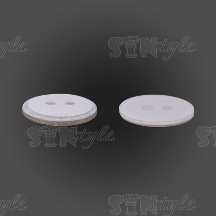 Пуговица пластиковая на два прокола, 20L, цвет молоко фото 3