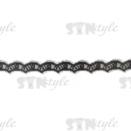 Кружево "Французское", ширина 45 мм, цвет черный, длина 3 метра фото 1