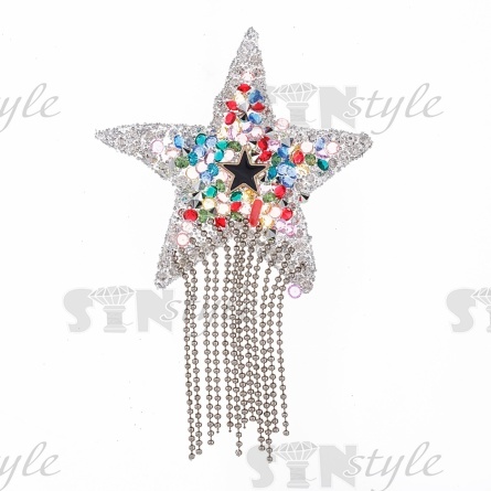 Аппликация из страз на клеевой основе ,звезда фото 1