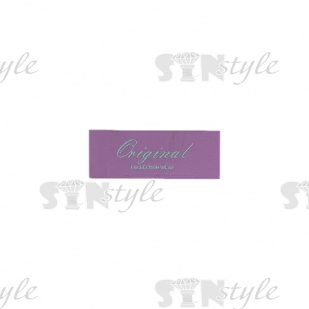 Аппликация пришивная ПВХ, размер 55х20 мм, цвет сиреневый фото 1