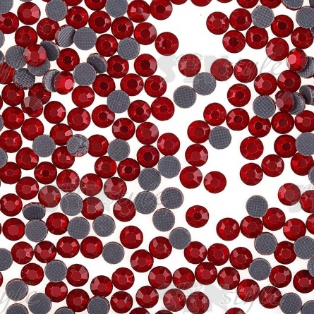 Стразы термоклеевые стеклянные SS16, форма круг, цвет гранатовый, 1440 шт/уп фото 1