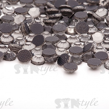 Стразы термоклеевые стеклянные SS16, форма круг, цвет дымчатый (936), 1440 шт/уп фото 3