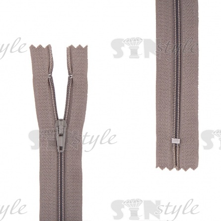 Молния спираль, тип 3, неразъемная, длина 20 см, цвет 326 (оливковый), "простой" бегунок фото 1