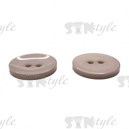 Пуговица пластиковая на два прокола, размер 40L, цвет грязно-розовый фото 2