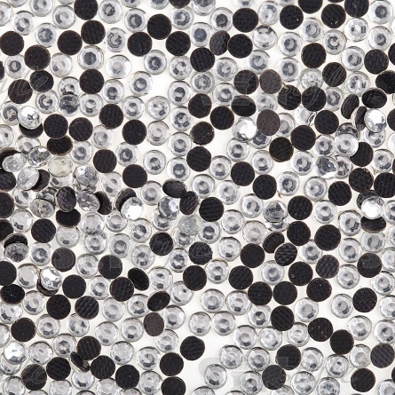 Стразы термоклеевые акриловые SS16, цвет белый прозрачный 500гр/уп  фото 2