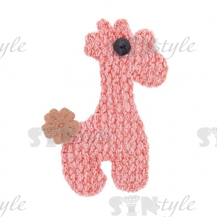 Аппликация 3D "Лошадка", цвет грязно-розовый, размер 45х62 мм фото 1