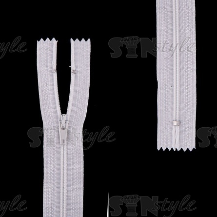 Молния спираль, тип 3, неразъемная, длина 50 см, цвет 102 (молоч), "простой" бегунок фото 1