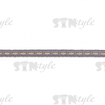 Тесьма отделочная, ширина 4 мм, цвет серый, намотка 500 ярдов фото 2