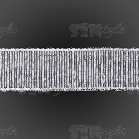 Лента люрикс, ширина 15 мм, цвет серебряный, намотка 25 ярдов фото 3