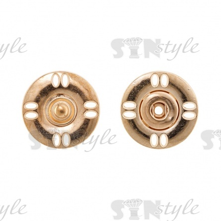Кнопки пришивные, металлические №8, размер 25 мм, цвет золотой фото 1