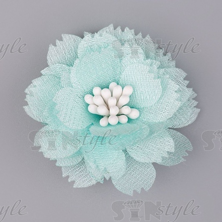 Цветочки декоративные, цвет мятный, диаметр 40 мм,  фото 1