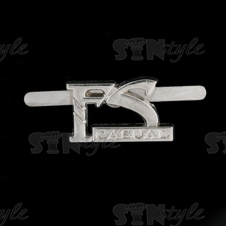 Брошь металлическая, крепления усики, цвет серебряный, размер 17 ммх10 мм фото 1