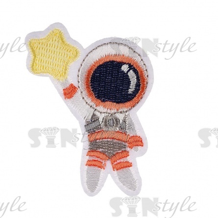 Термоаппликация "Космонавт", размер 45х60 мм фото 1