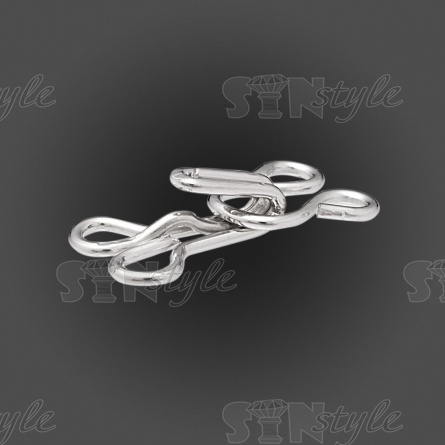 Крючки плательные, размер 3, цвет никель, 24 пары на пластине фото 2