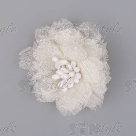 Цветочки декоративные, цвет шампань, диаметр 40 мм,  фото 1