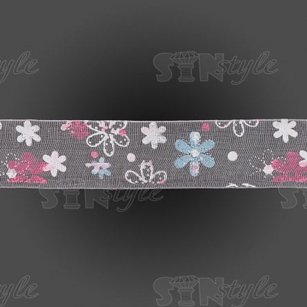 Декоративная лента капроновая, ширина 25 мм, намотка 50 ярдов, цвет белый фото 2