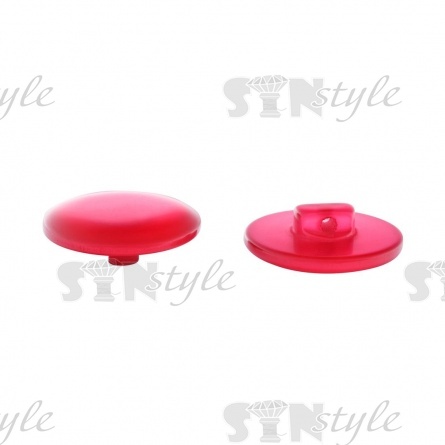 Пуговица пластиковая на ножке, ярко-розовая перламутровая, 32L фото 2