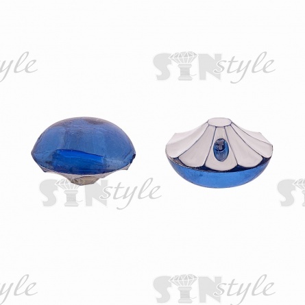 Пуговица на полуножке, размер 20L, в форме полуножки, цвет электрик прозрачный фото 2