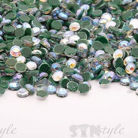 Стразы термоклеевые акриловые SS10, радужный (голография), 500 гр/уп  фото 1