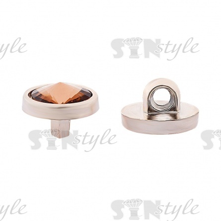 Пуговица пластиковая на ножке, цвет золотой+шампань, размер 20L фото 2