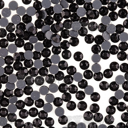 Стразы термоклеевые стеклянные SS16, форма круг, цвет черный, 1440 шт/уп фото 1