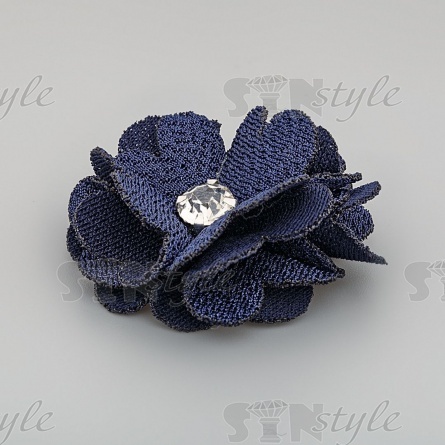 Цветочки декоративные, цвет темно-синий, размер 40 мм,  фото 2