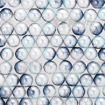 Бусины под жемчуг прибивные с градиентом, размер 5 мм, цвет светло-серый с темно-серым, вес 500 г  фото 2