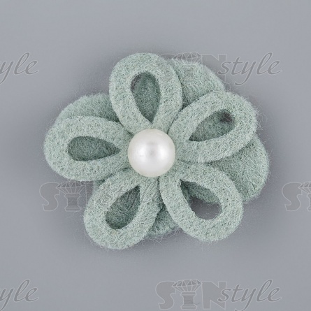 Цветочки декоративные, цвет мятный, размер 25 мм,  фото 1