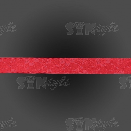 Декоративная лента двухслойная, цвет фуксия, ширина 25 мм, намотка 20 ярдов фото 2