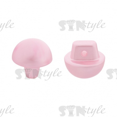 Пуговица пластиковая на ножке, в форме полусферы, светло-розового цвета, размер 18L фото 2