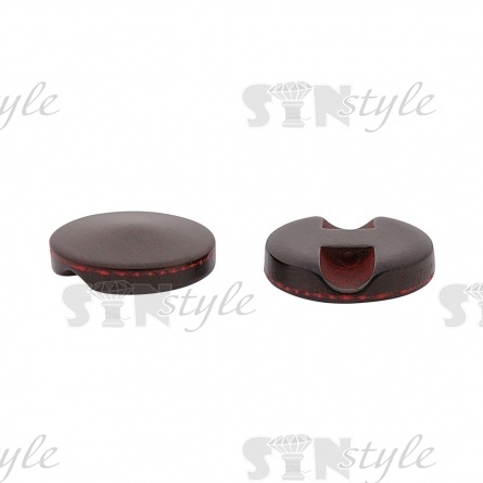 Пуговица пластиковая на полуножке, размер 20L, цвет бордовый с блестками фото 2