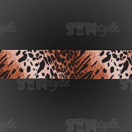 Лента репсовая, с анималистическим принтом, ширина 25 мм, намотка 20 ярдов фото 3