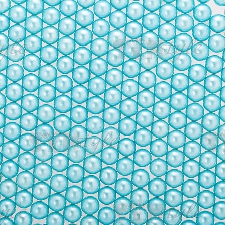 Бусины под жемчуг прибивные, размер 6 мм, цвет бирюзовый, вес 500г  фото 1