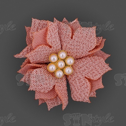 Цветочки декоративные, цвет грязно-розовый, размер 35 мм, фото 1