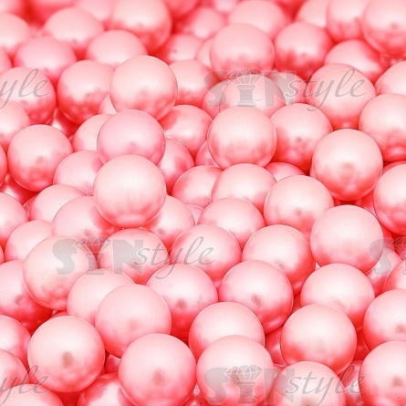 Бусины под жемчуг, размер 5 мм, цвет розовый, вес 500 г  фото 3