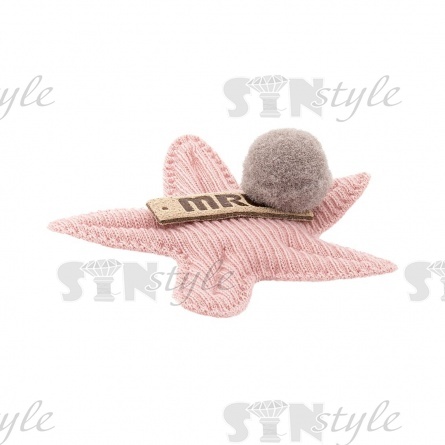 Аппликация 3D "Звездочка", цвет грязно-розовый, размер 50х50 мм  фото 2