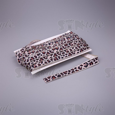 Лента декоративная со стразами на термоклеевой основе, ширина 20 мм, намотка 20 Y фото 3