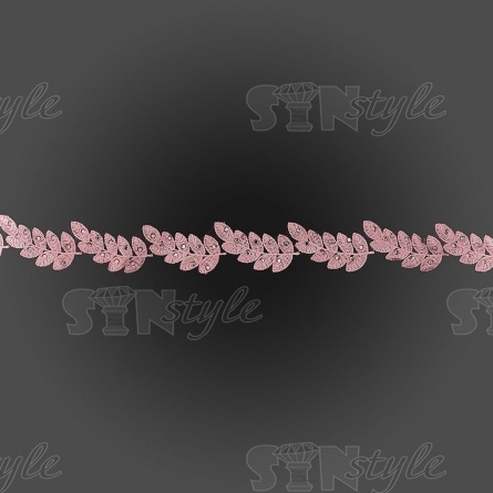 Листочки из капроновой ленты, ширина 35 мм, намотка 20 ярдов, цвет розовый (№ 24) фото 3