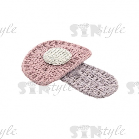 Аппликация 3D "Грибок", цвет грязно-розовый, размер 20х28 мм фото 2