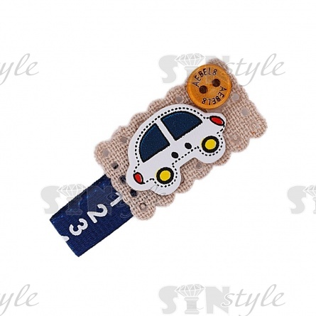 Аппликация 3D "Рамка" с машинкой, цвет бежевый, размер 45х20 мм фото 1